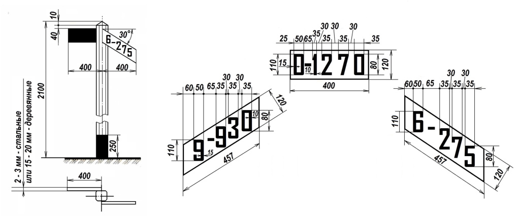Размеры знаков. Типоразмеры дорожных знаков 6.13. Знак километровый крепление. Параметры километровых знаков. Высота стойки у километрового знака.